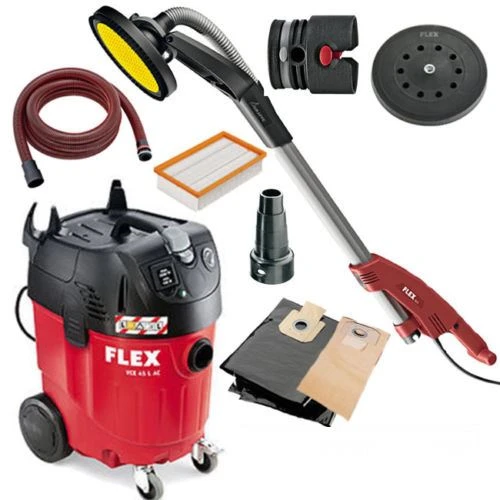 FLEX 405892 Giraffe GE 5 R Langhalsschleifer + Sicherheitssauger VCE 45 M AC + Zubehör