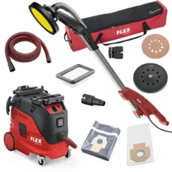 FLEX 409316 Giraffe GE 5 + TB-L + 50 X Schleifpapier + Sicherheitssauger VCE 33 L AC