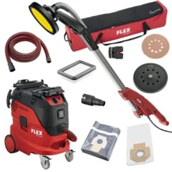 FLEX 409316 Giraffe GE 5 + TB-L + 50 X Schleifpapier + Sicherheitssauger VCE 44 L AC