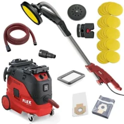 FLEX 405884 Giraffe GE 5 + 50 X Schleifpapier + Sicherheitssauger VCE 33 L AC