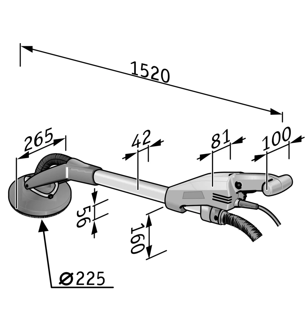 FLEX Langhalsschleifer Giraffe GE 7 + Rundkopf + Tasche 460001 460.001 GE7 – Bild 2