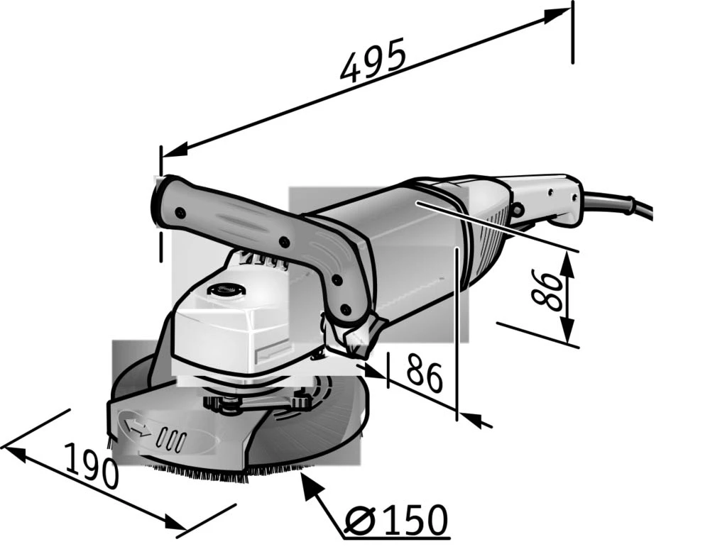 FLEX 150mm Sanierungsschleifer LD 18 7 150 R 418.773 Kit Thermo Jet 1800W 418773 – Bild 2
